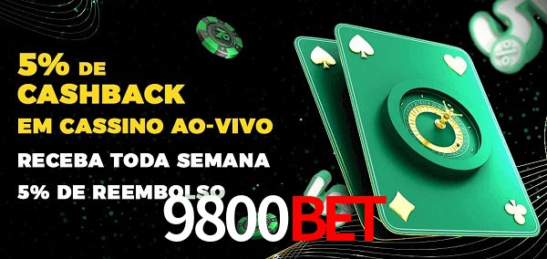 Promoções do cassino ao Vivo 9800bet